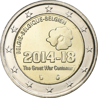 Belgien, 
            
               2 Euro, 
            
               First World War Centenary