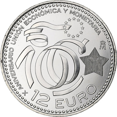 Spanien, 
            
               12 Euro, 
            
               Union économique et monétaire