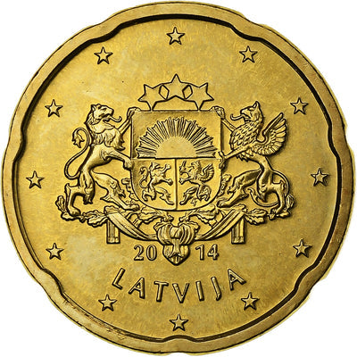 Latvia, 
            
               20 Centimes, 
            
               2014