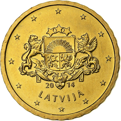 Latvia, 
            
               10 Centimes, 
            
               2014