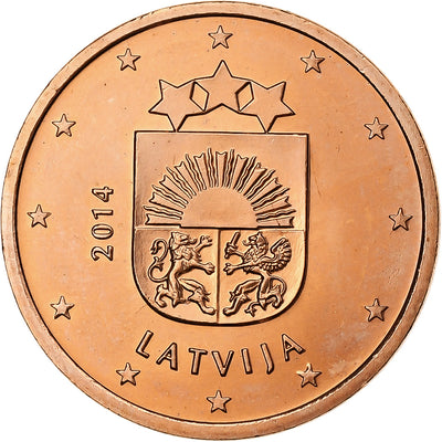 Latvia, 
            
               5 Centimes, 
            
               2014