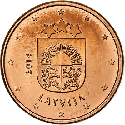 Latvia, 
            
               1 Centime, 
            
               2014