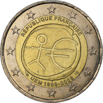 Frankreich, 
            
               2 Euro, 
            
               Union économique et monétaire