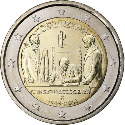 Italien, 
            
               2 Euro, 
            
               Italian Republic Constitution