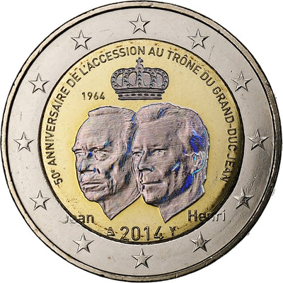 Luxemburg, 
            
               2 Euro, 
            
               50th Anniversary - Accession of Grand-Duc Jean