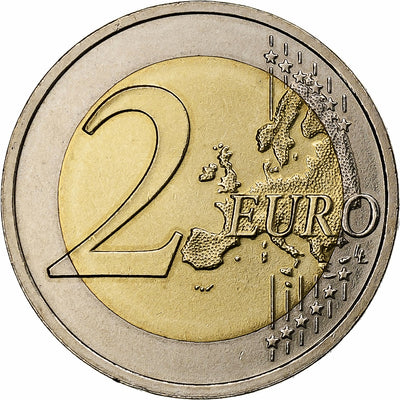 Latvia, 
            
               2 Euro, 
            
               Black Stork