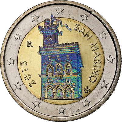 San Marino, 
            
               2 Euro, 
            
               Iridescent