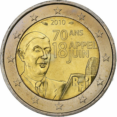 Frankreich, 
            
               2 Euro, 
            
               appel du 18 juin