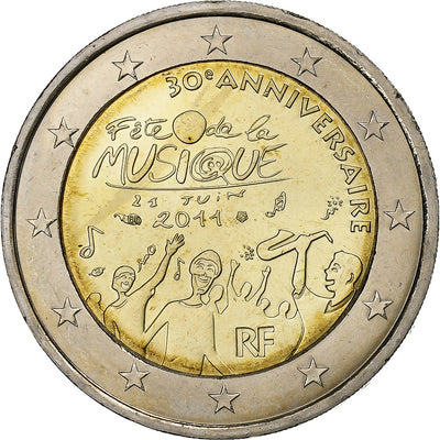 Frankreich, 
            
               2 Euro, 
            
               fête de la musique