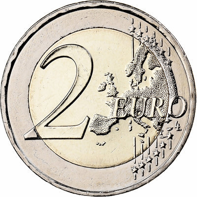 Griechenland, 
            
               2 Euro, 
            
               Colourized