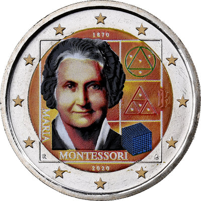 Italien, 
            
               2 Euro, 
            
               Montessori