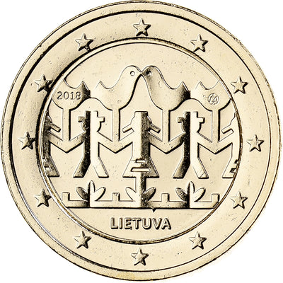 Lithuania, 
            
               2 Euro, 
            
               Fantaisy coinage .Dorée