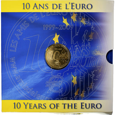 European Union, 
            
               Euro set 20 x 2€ + token, 
            
               10 ANS DE L'EURO