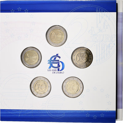 European Union, 
            
               Euro set 20 x 2€ + token, 
            
               10 ANS DE L'EURO