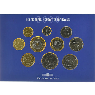 Frankreich, 
            
               Coffret 1 c. à 20 frs., 
            
               2000