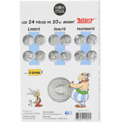 Frankreich, 
            
               10 Euro, 
            
               Astérix Fraternité (Astérix chez les belges)