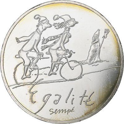 Frankreich, 
            
               10 Euro, 
            
               Sempé - Hiver - Égalité