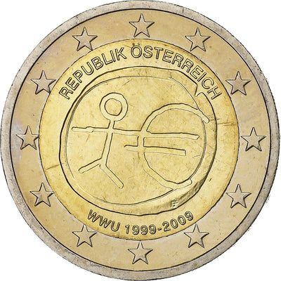 Österreich, 
            
               2 Euro, 
            
               European Monetary Union