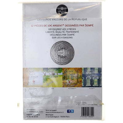 Frankreich, 
            
               10 Euro, 
            
               Sempé - Automne - Égalité