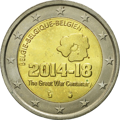 Belgien, 
            
               2 Euro, 
            
               The Great War Centenary