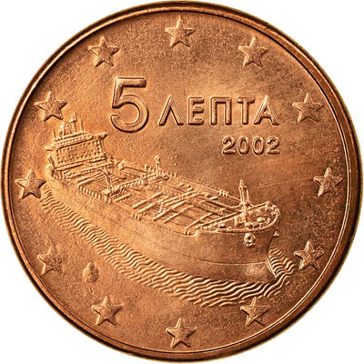 Griechenland, 
            
               5 Euro Cent, 
            
               2002